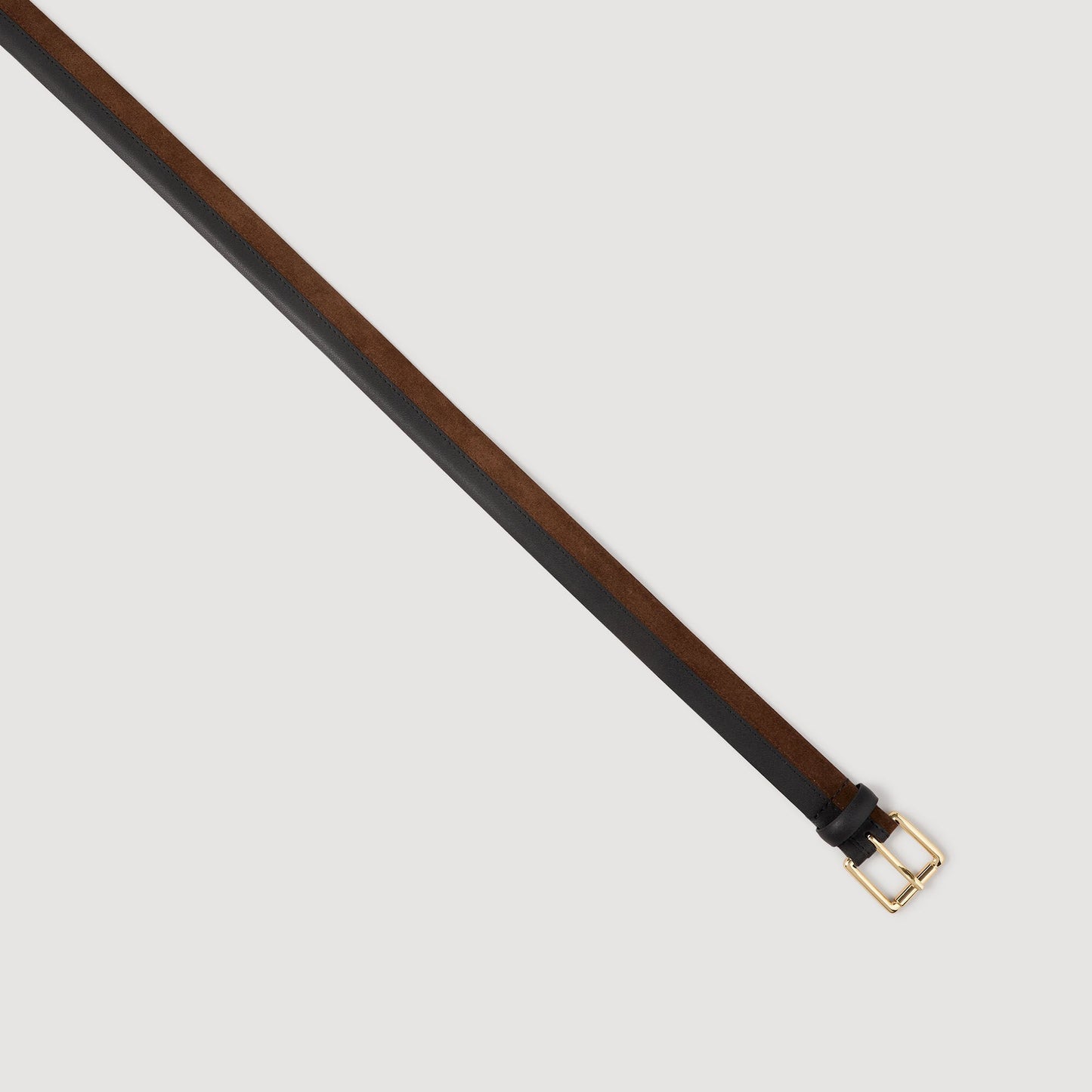 Sandro Two-tone leather belt Brown / Black