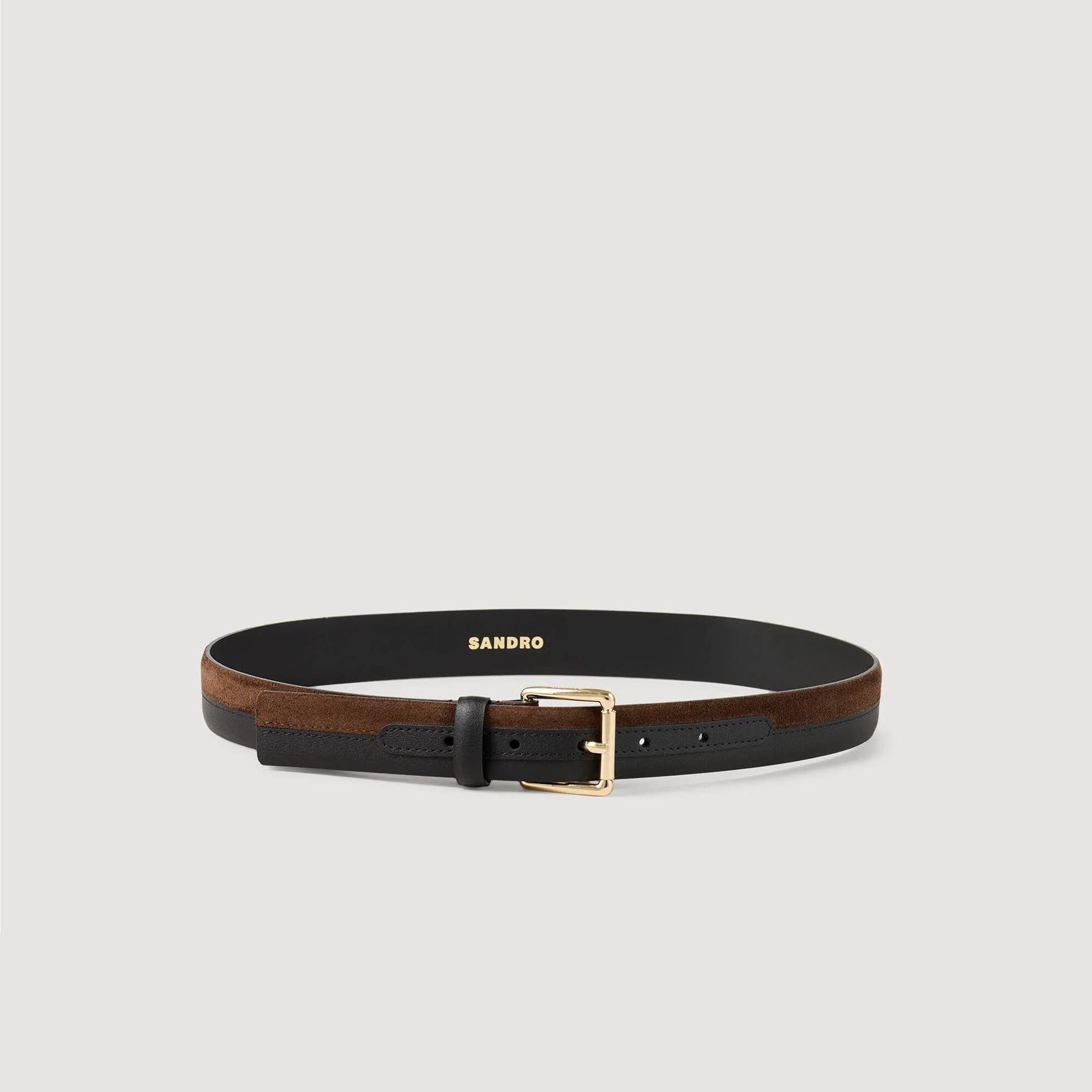 Sandro Two-tone leather belt Brown / Black