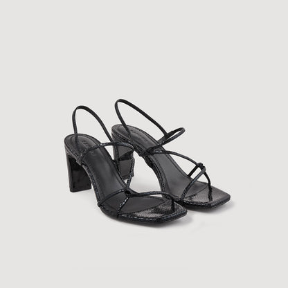Sandro Sandals with narrow straps Black