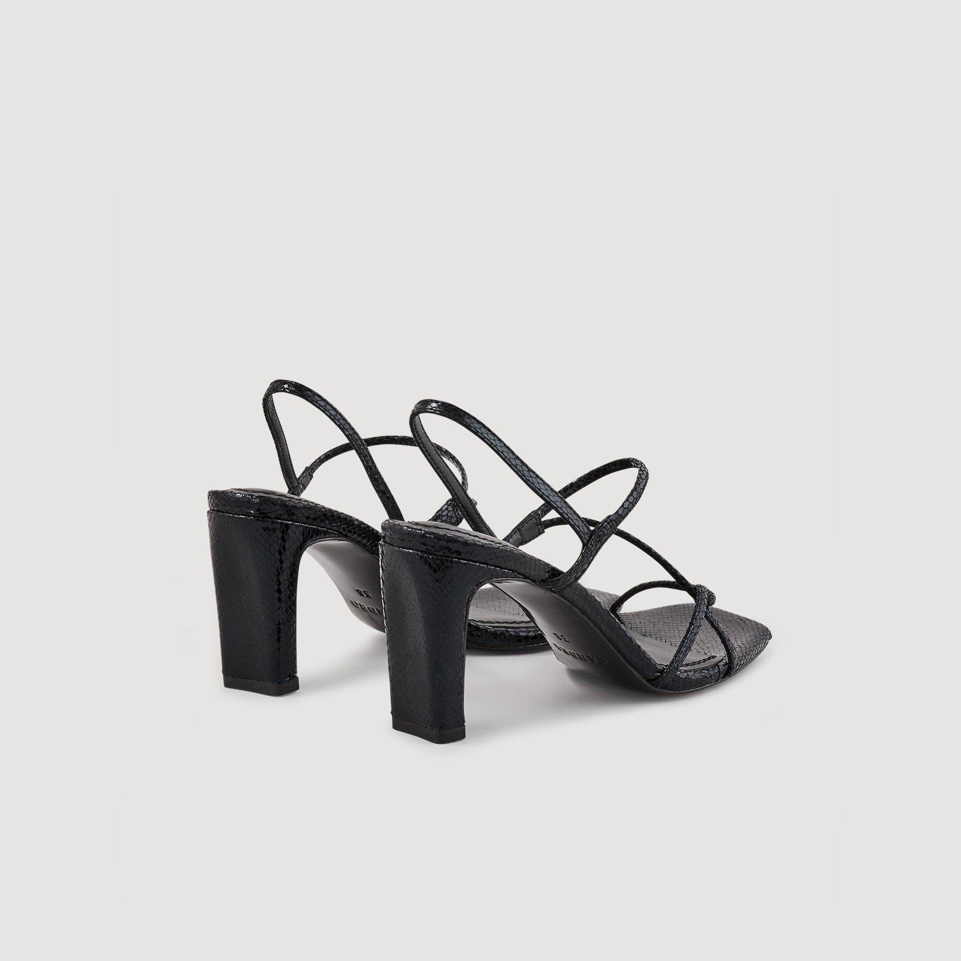 Sandro Sandals with narrow straps Black