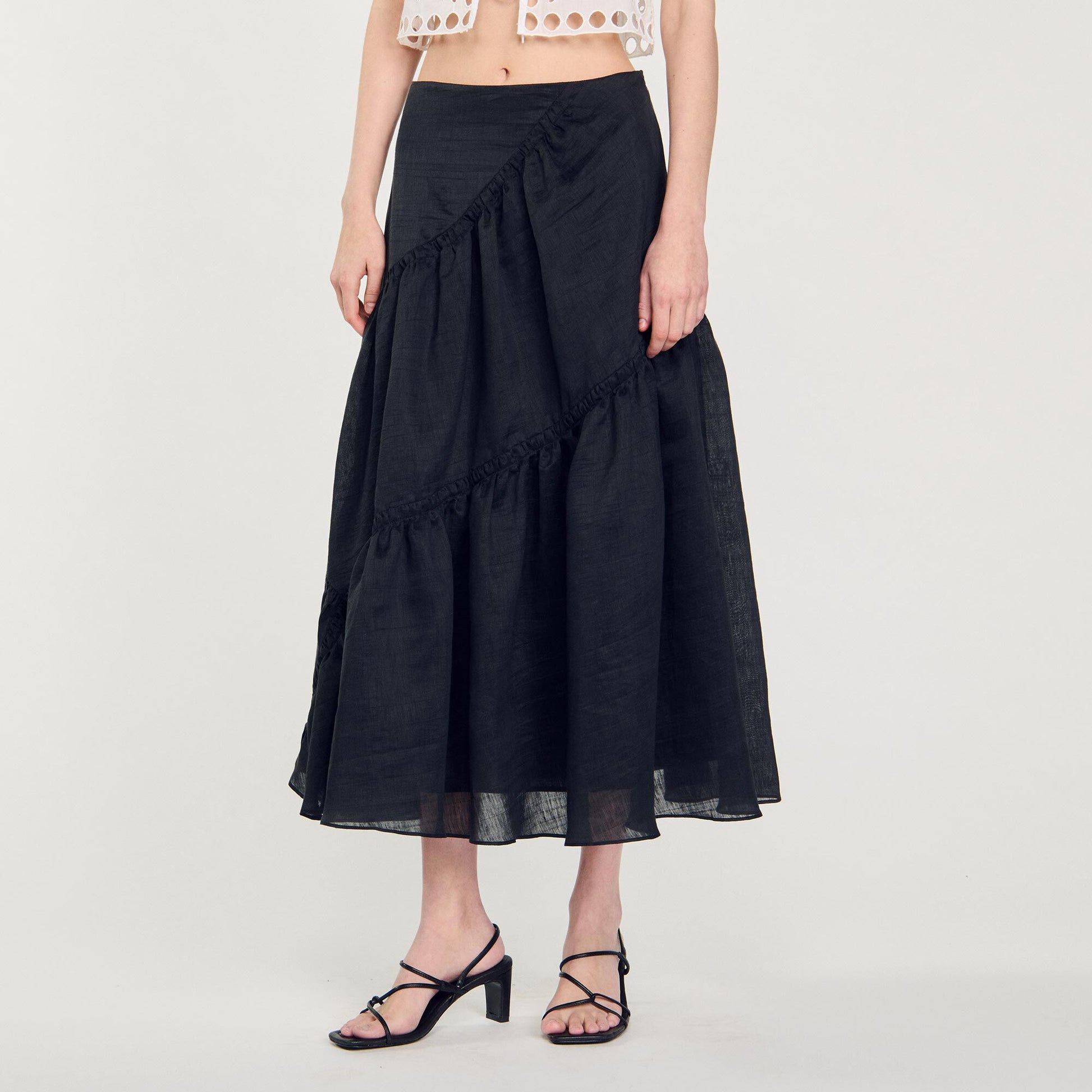 Sandro Sandals with narrow straps Black