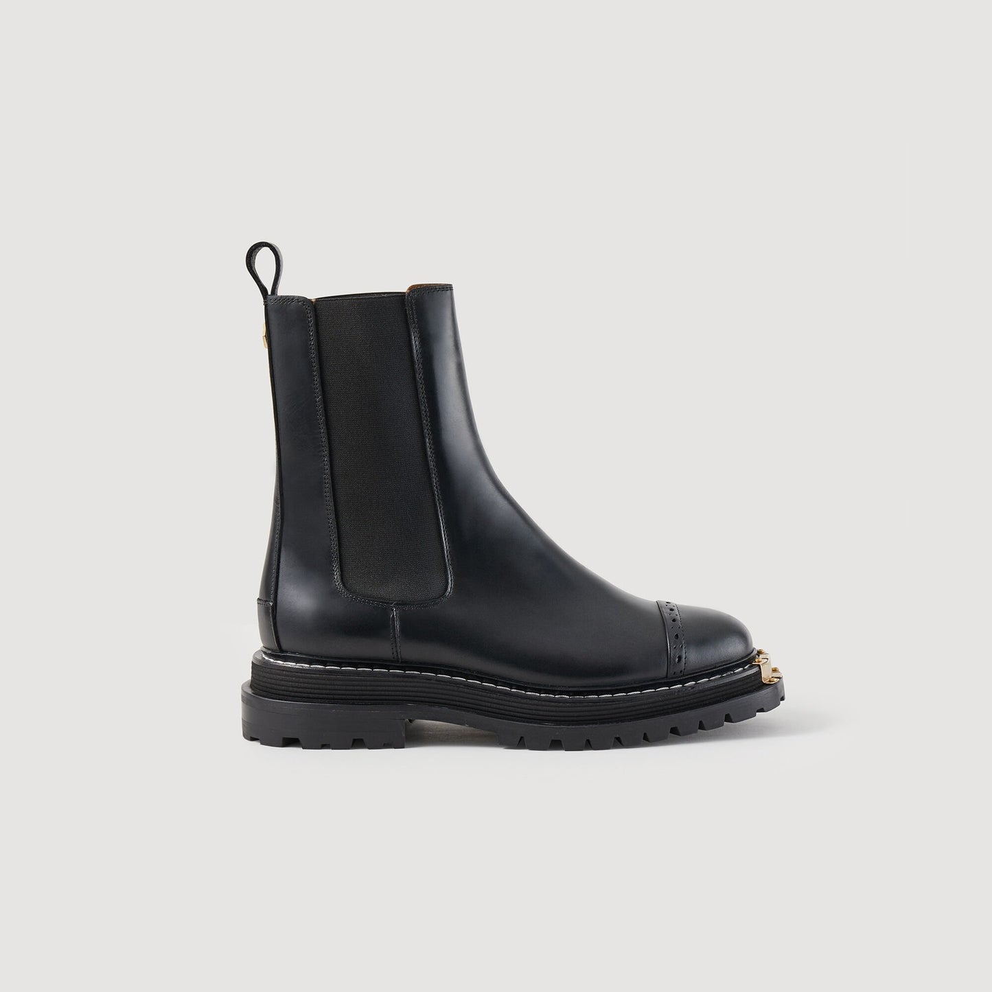 Sandro Ankle boots with notched sole Black
