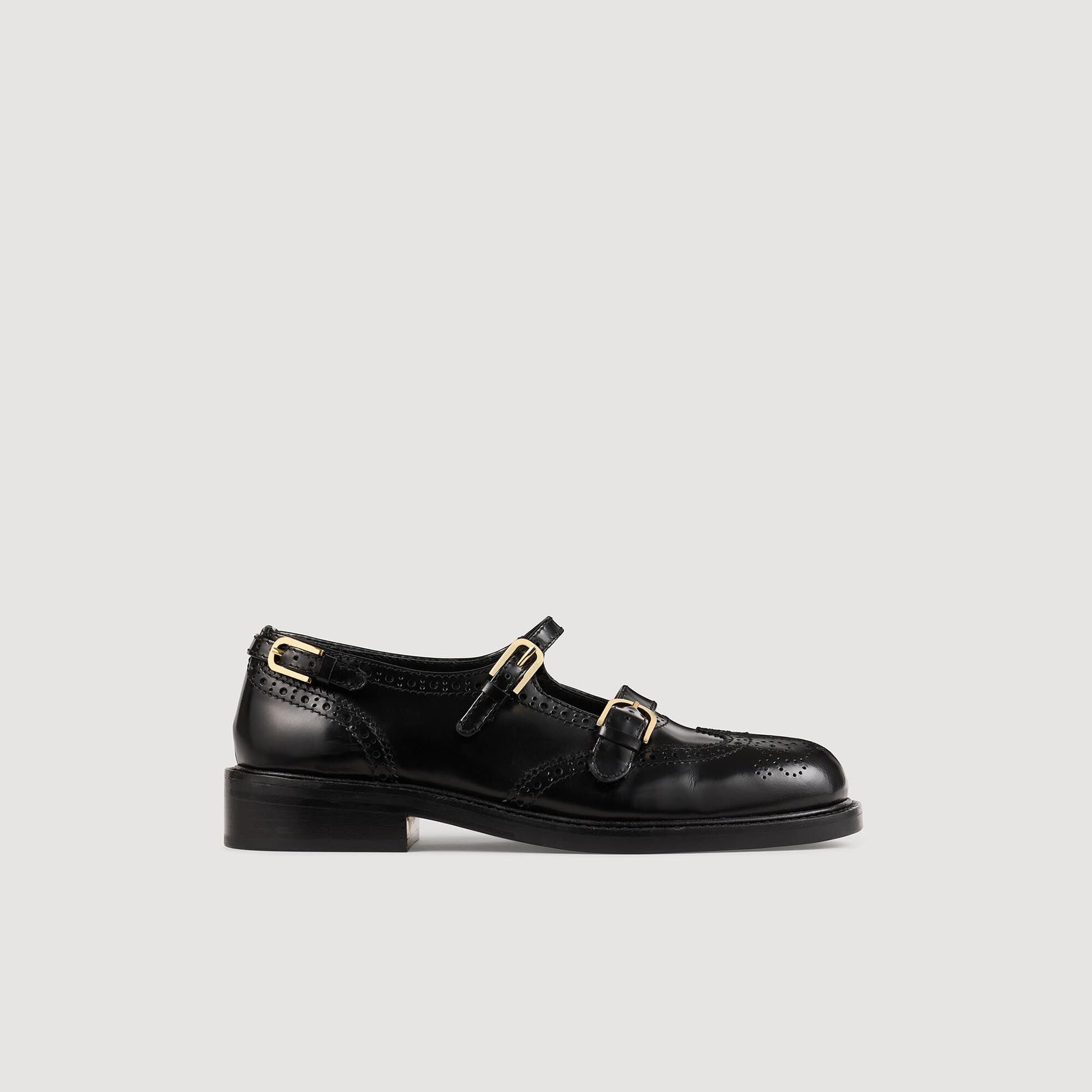 Sandro Multi-Buckle Mary Jane loafers Black