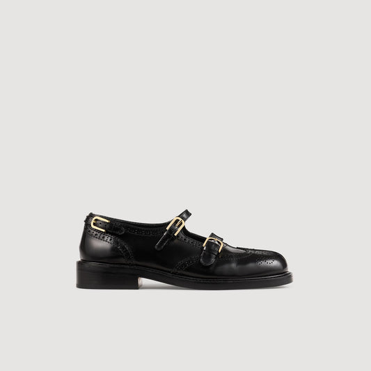 Sandro Multi-Buckle Mary Jane loafers Black