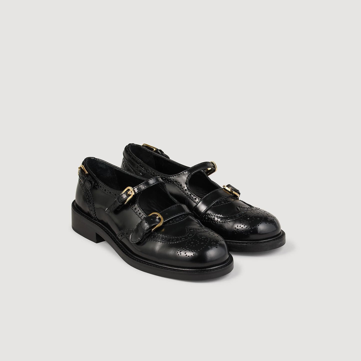 Sandro Multi-Buckle Mary Jane loafers Black