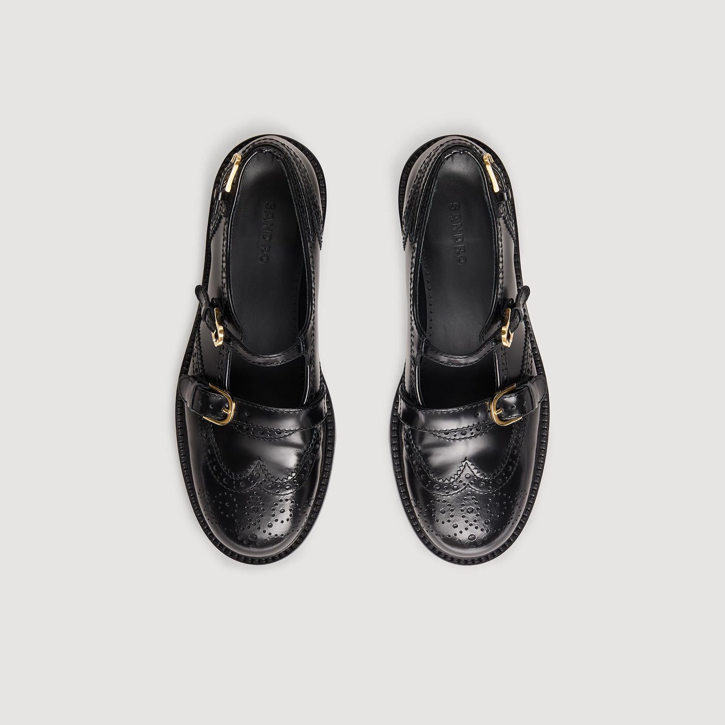 Sandro Multi-Buckle Mary Jane loafers Black