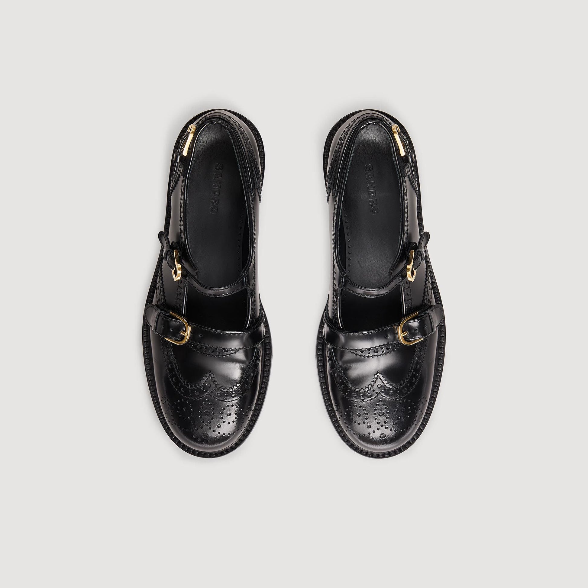 Sandro Multi-Buckle Mary Jane loafers Black