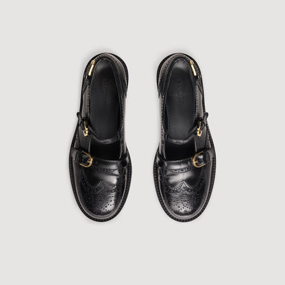 Sandro Multi-Buckle Mary Jane loafers Black