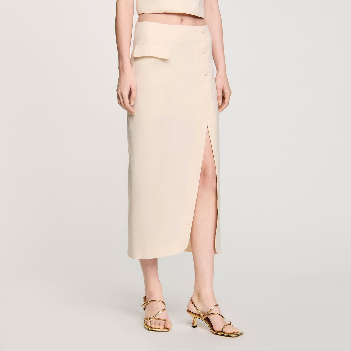 Sandro Sandals with straps Gold