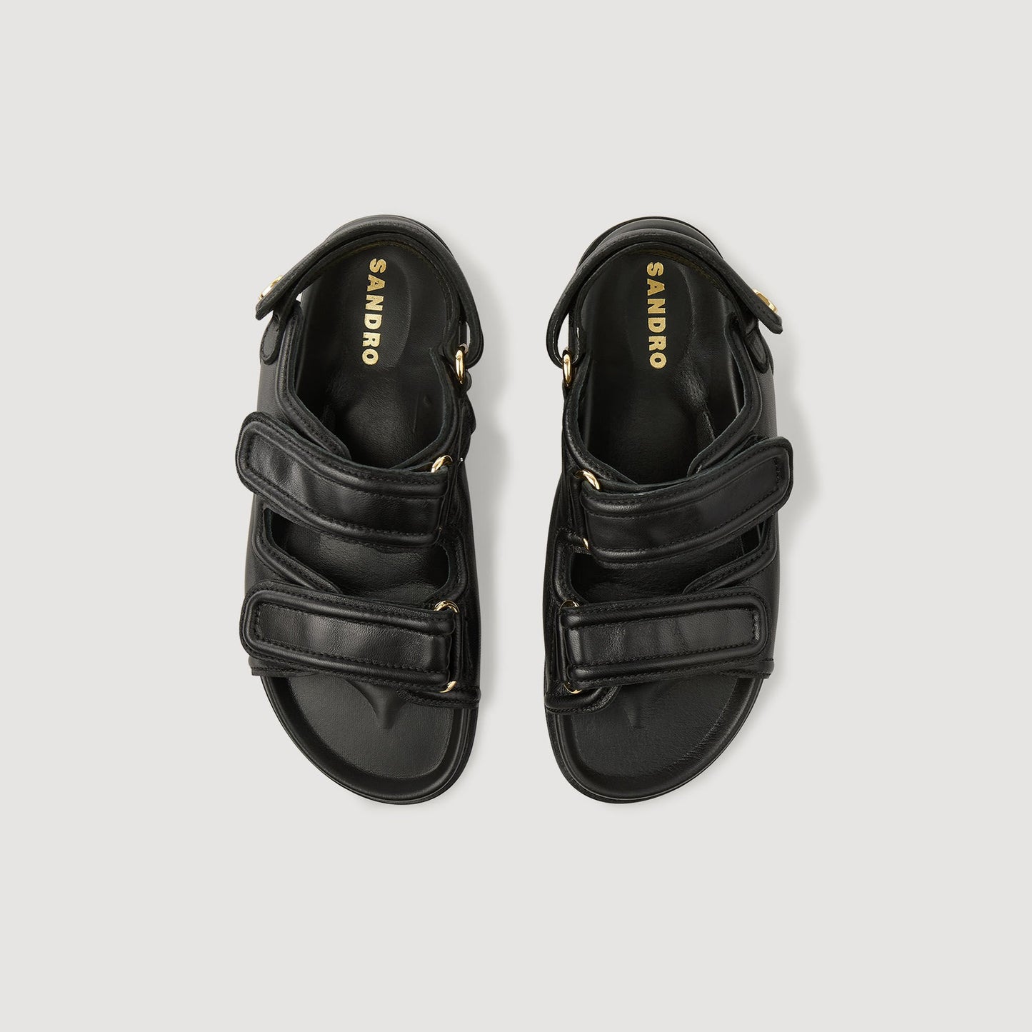 Sandro Leather sandals Black
