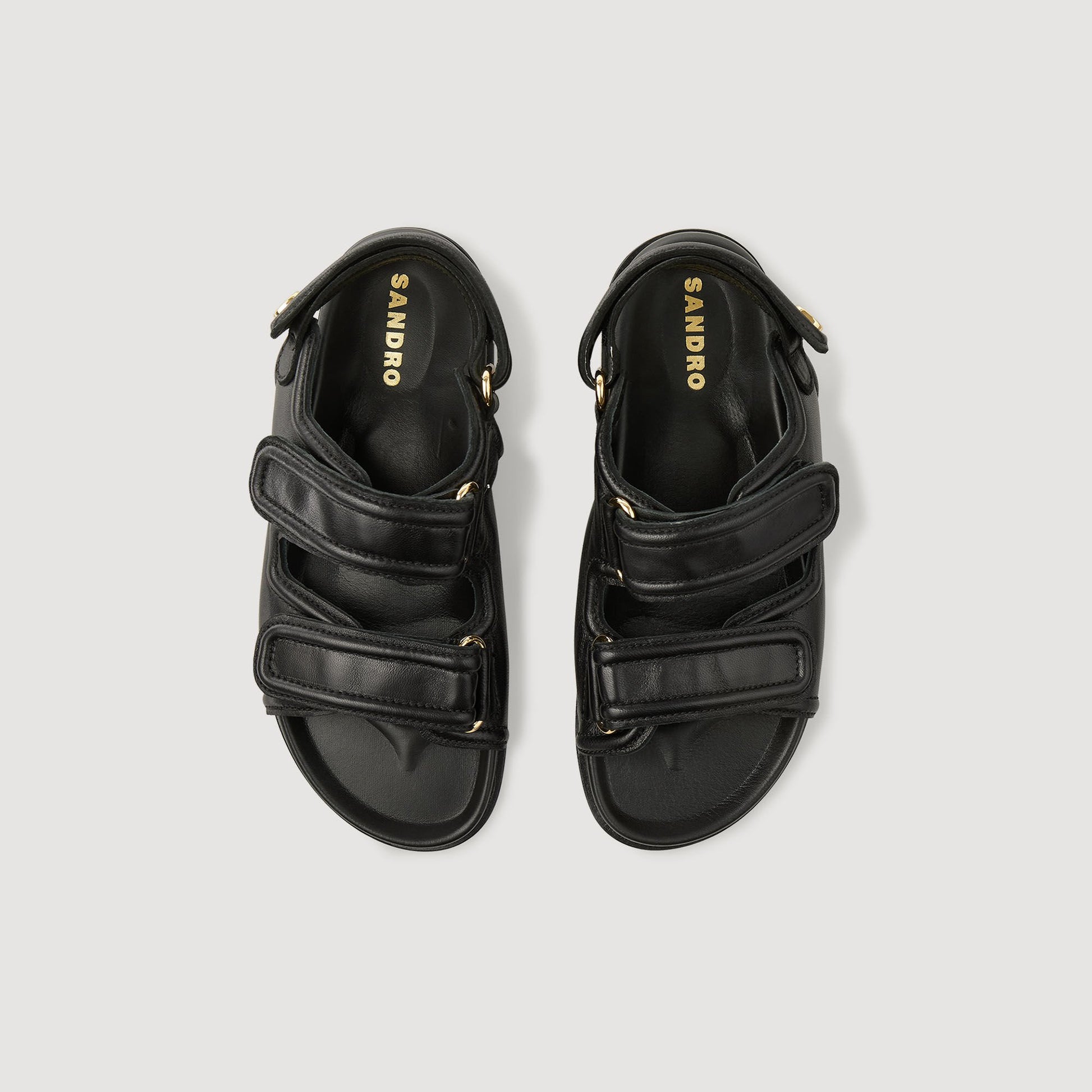Sandro Leather sandals Black