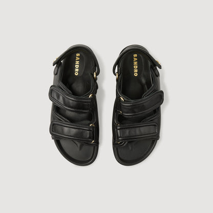 Sandro Leather sandals Black