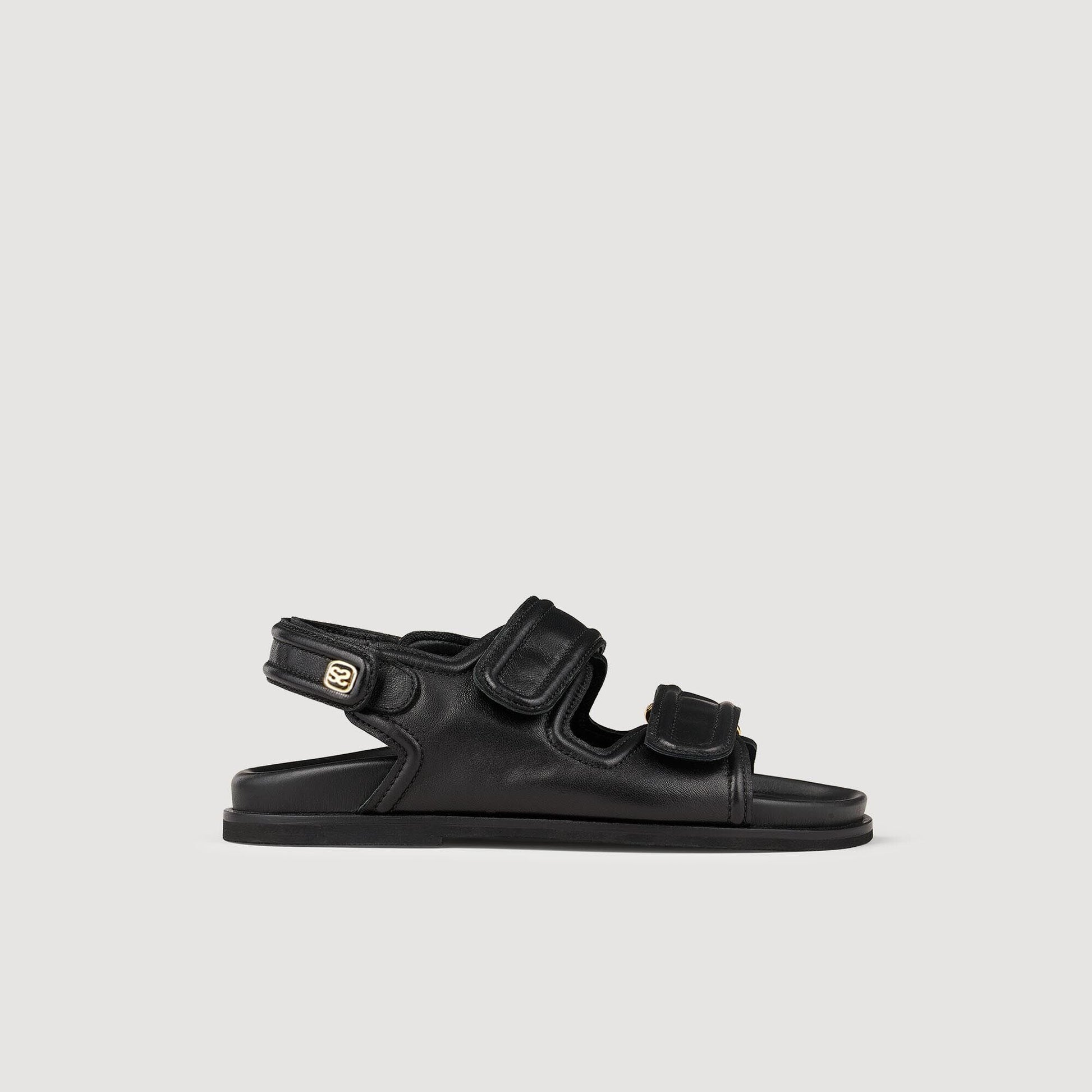 Sandro Leather sandals Black