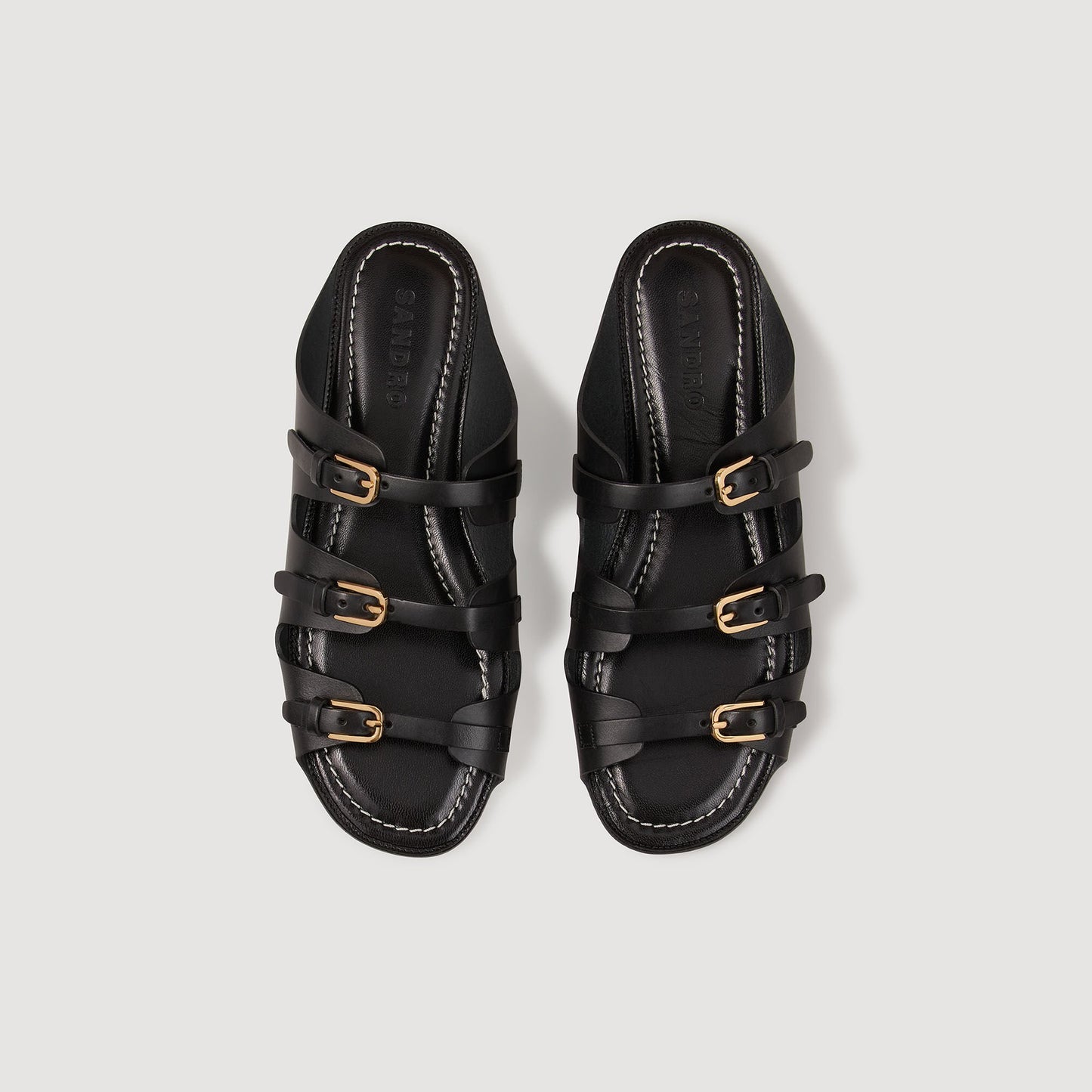 Sandro Leather sandals Black