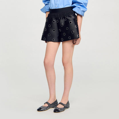 Sandro Glitter ballet flats Black
