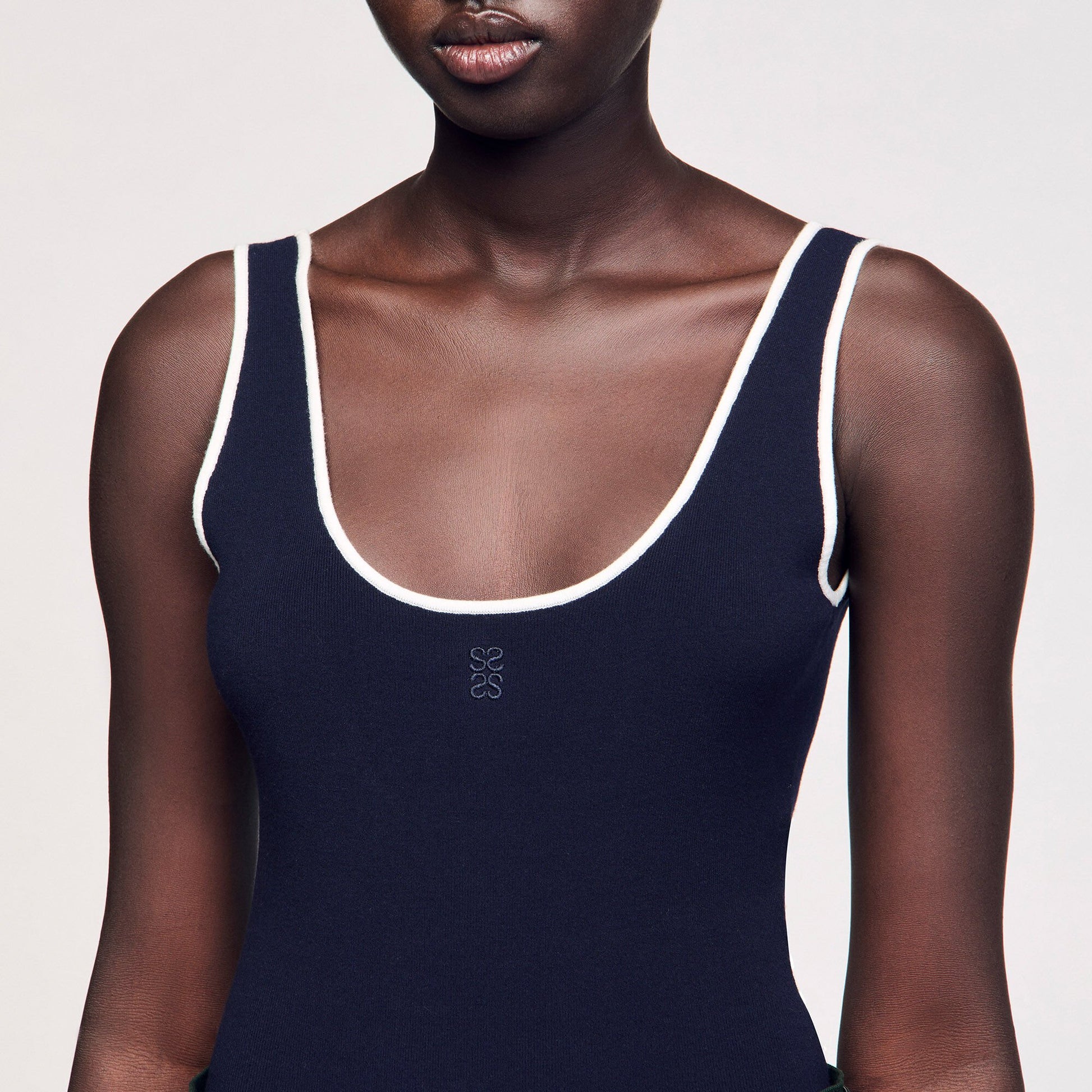 Sandro Knit bodysuit Navy Blue