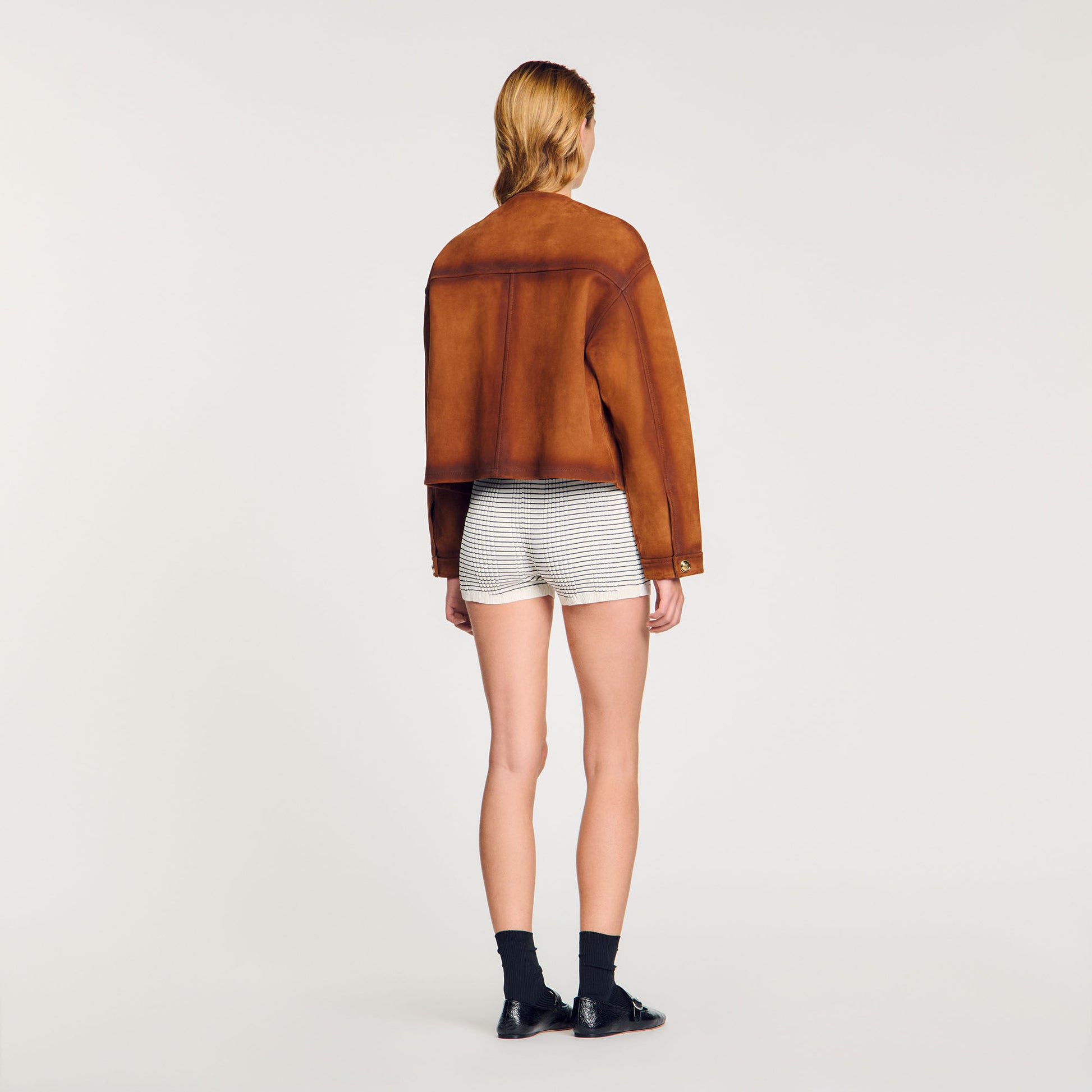 Sandro Suede jacket Camel