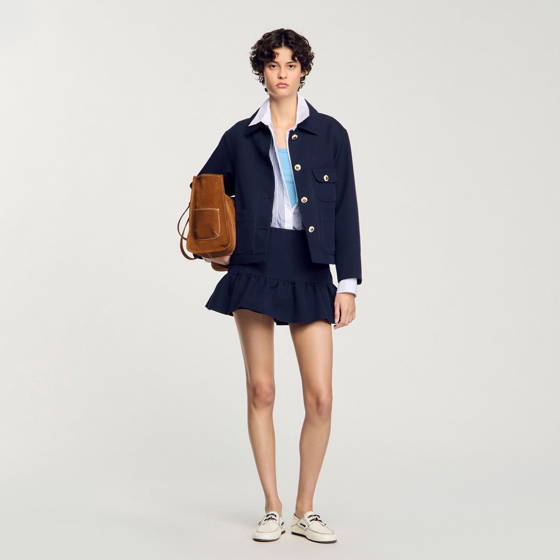 Sandro Jacket with officer buttons Navy Blue