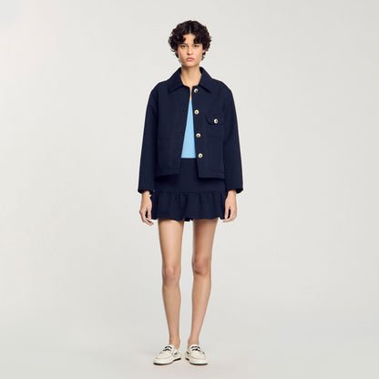 Sandro Jacket with officer buttons Navy Blue