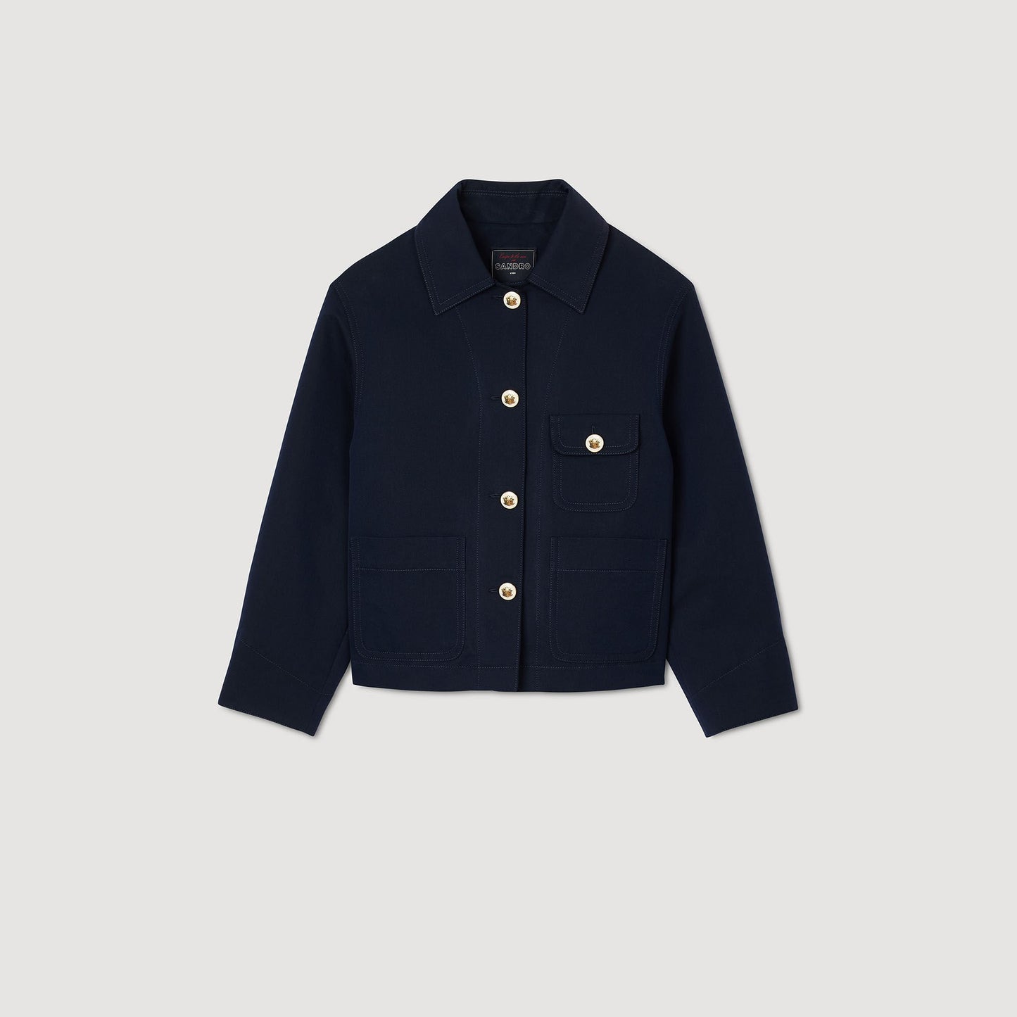 Sandro Jacket with officer buttons Navy Blue