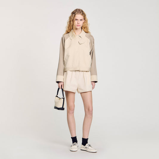Sandro Two-tone jacket Beige