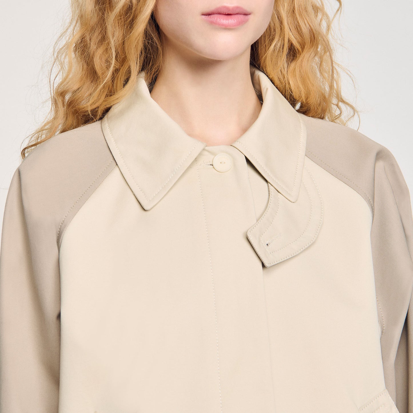 Sandro Two-tone jacket Beige