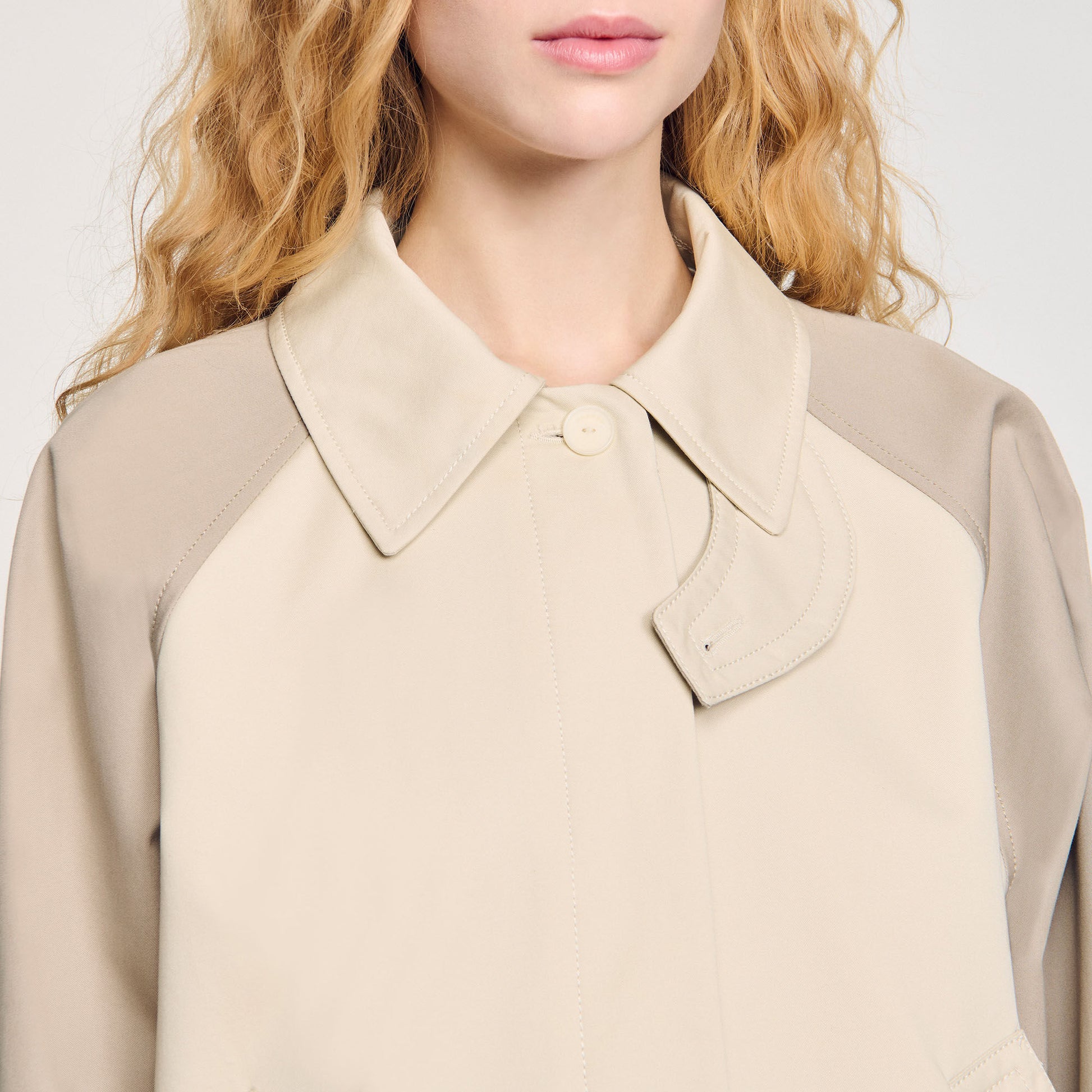 Sandro Two-tone jacket Beige