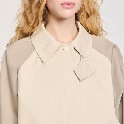 Sandro Two-tone jacket Beige