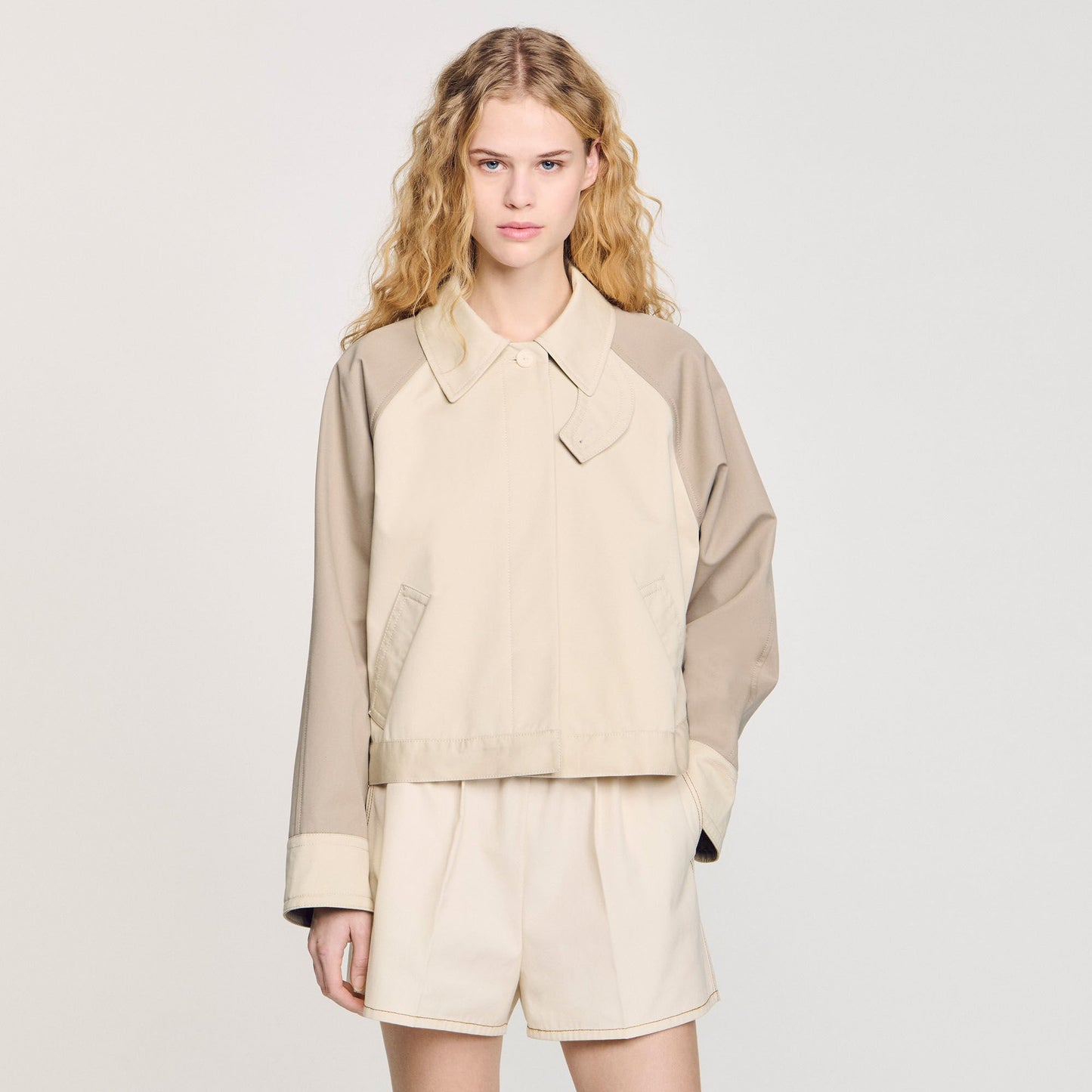 Sandro Two-tone jacket Beige