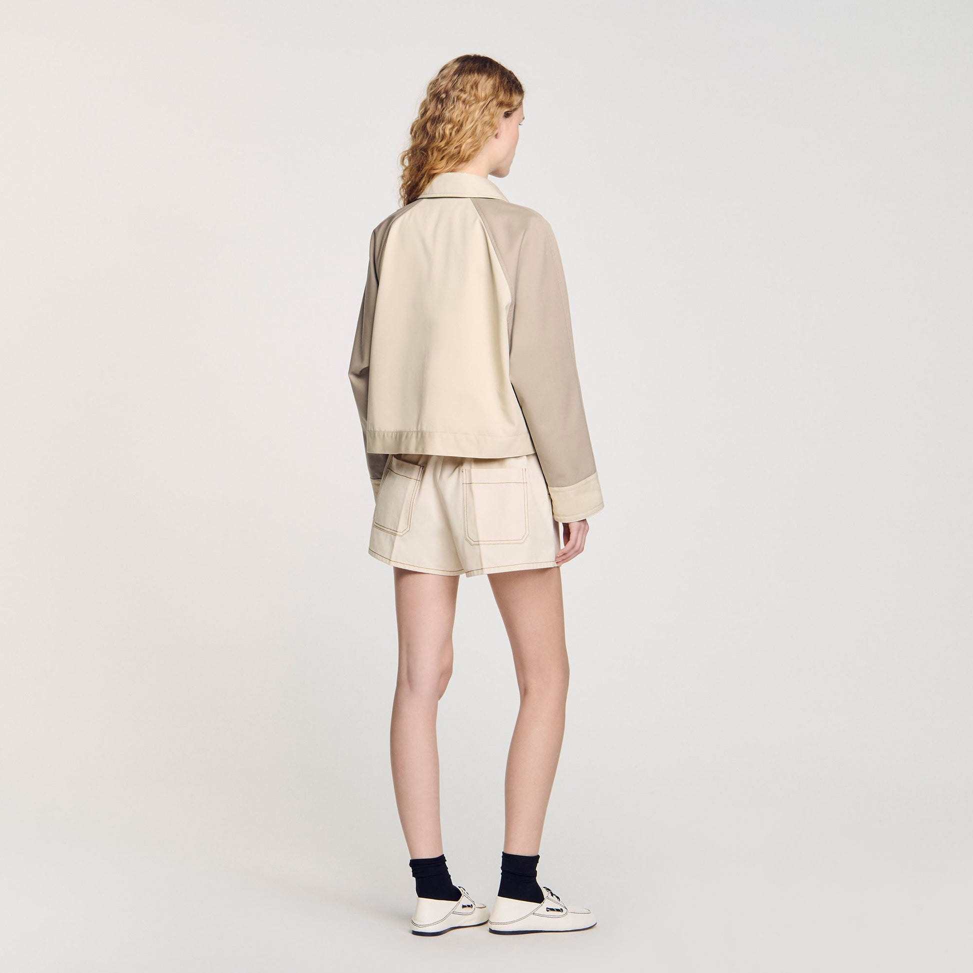 Sandro Two-tone jacket Beige