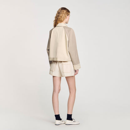 Sandro Two-tone jacket Beige