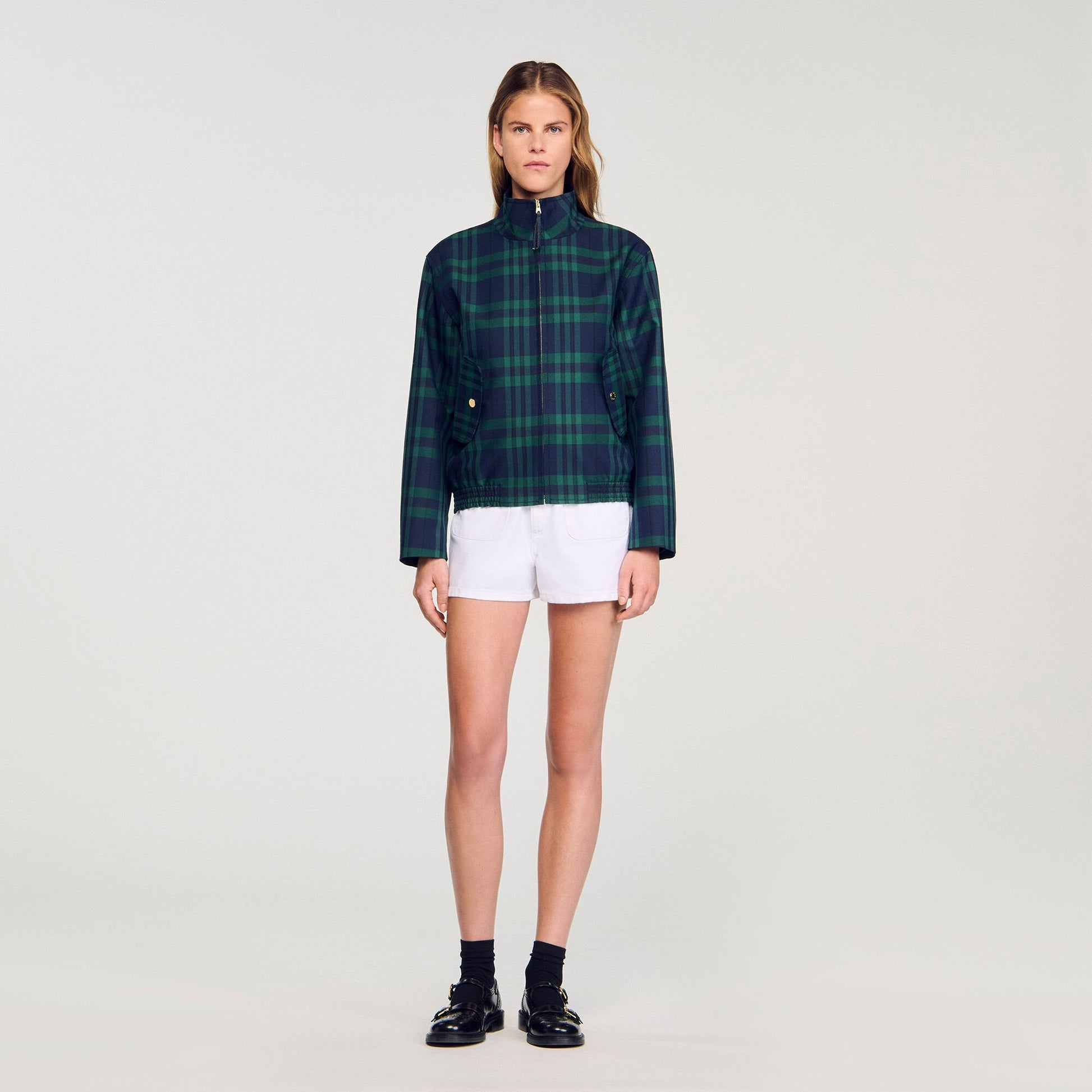 Sandro Checked jacket Green / Blue