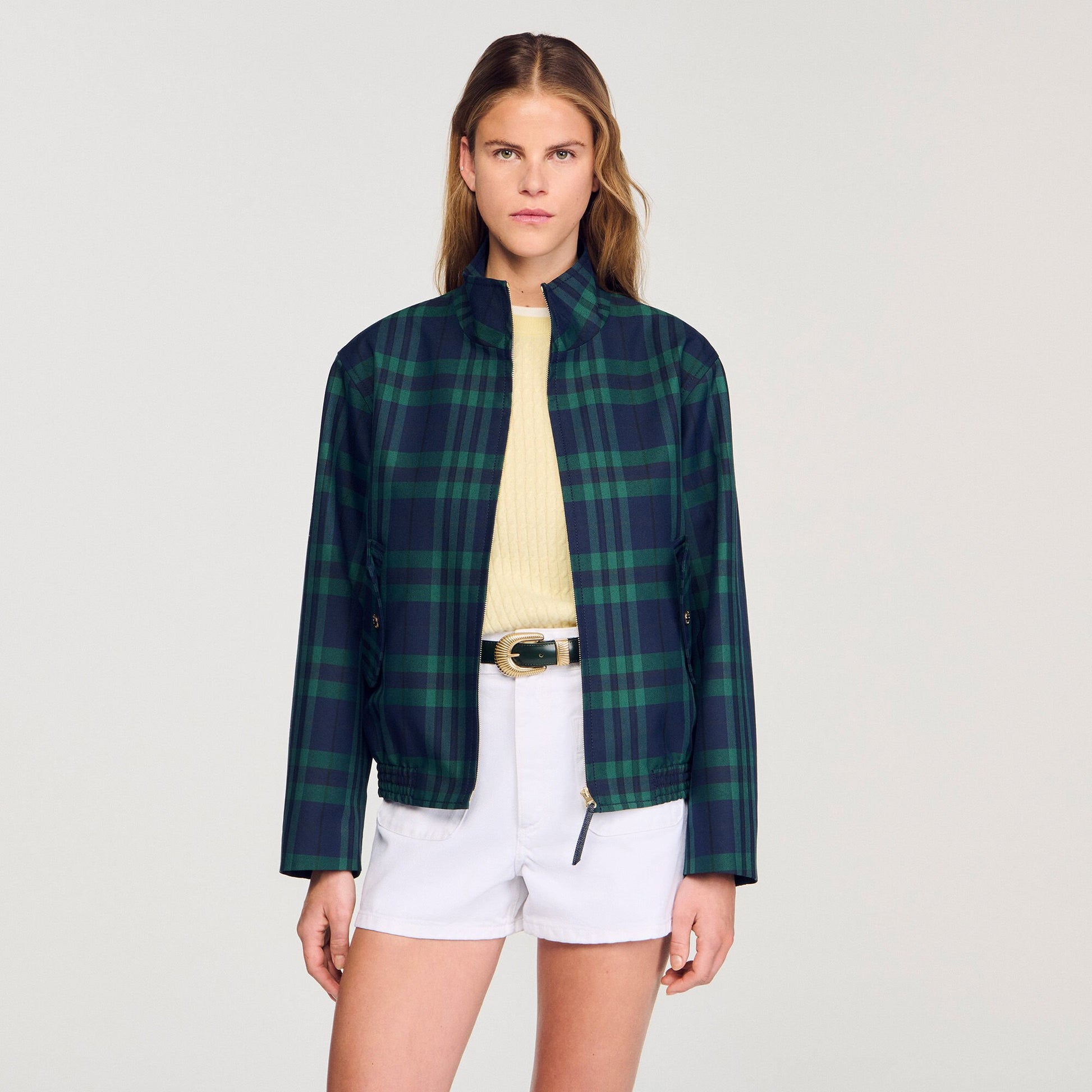 Sandro Checked jacket Green / Blue