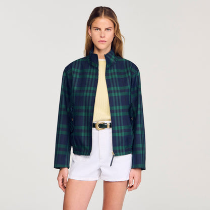 Sandro Checked jacket Green / Blue