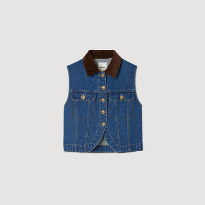 Sandro Sleeveless denim jacket Blue Jean