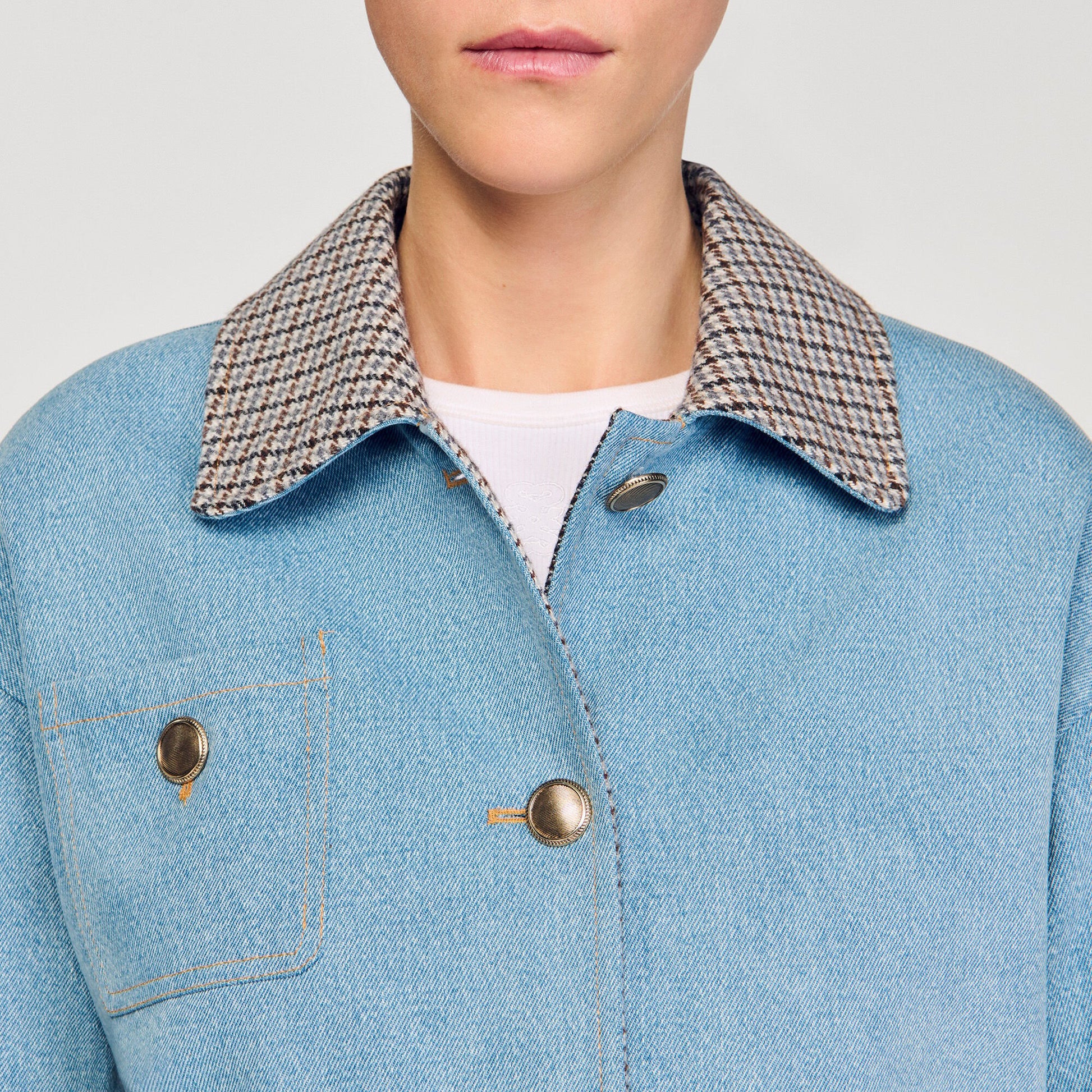 Sandro Denim Jacket Blue Jean