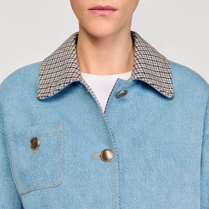 Sandro Denim Jacket Blue Jean