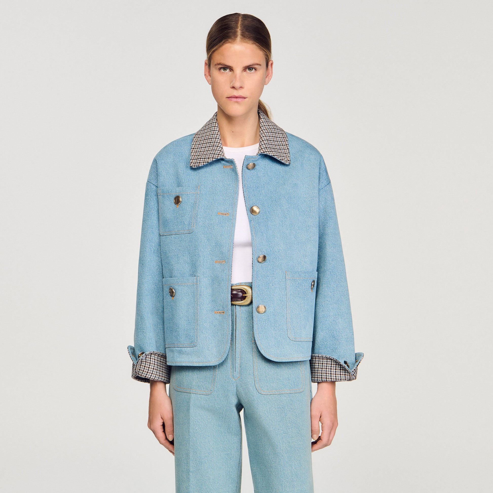 Sandro Denim Jacket Blue Jean