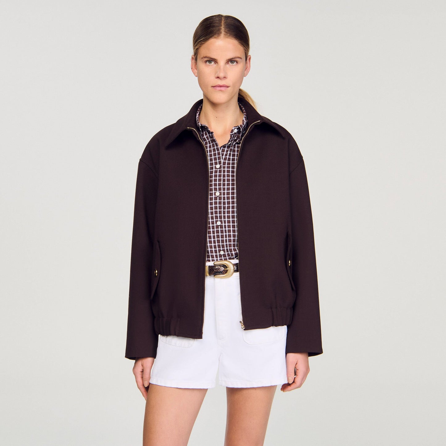 Sandro Oversized jacket Brown
