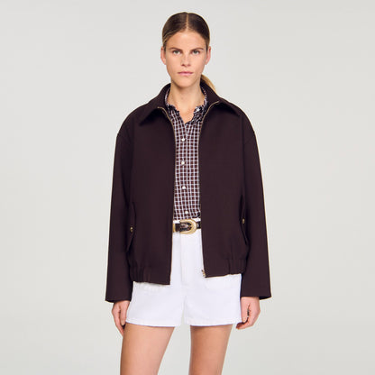 Sandro Oversized jacket Brown
