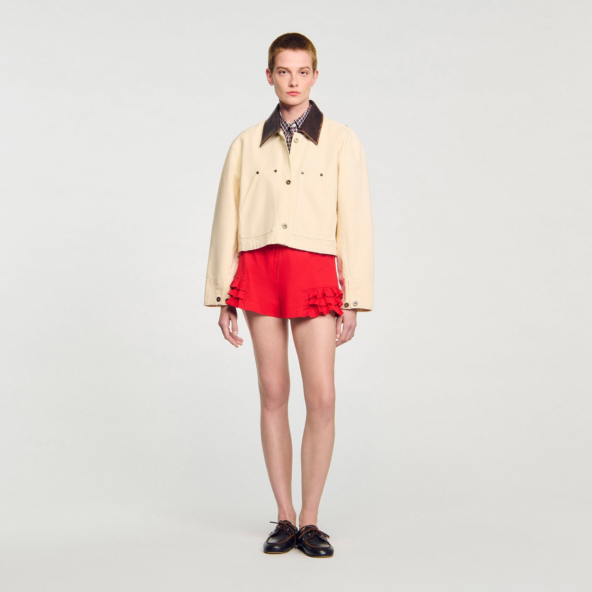 Sandro Workwear jacket Ecru