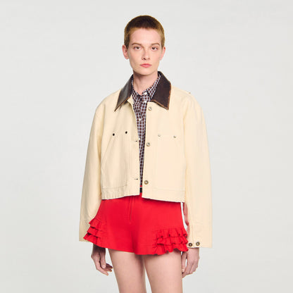 Sandro Workwear jacket Ecru