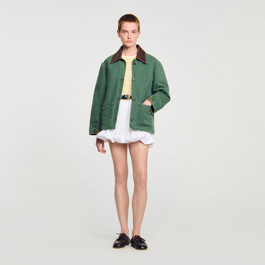 Sandro Workwear Jacket Dark Green