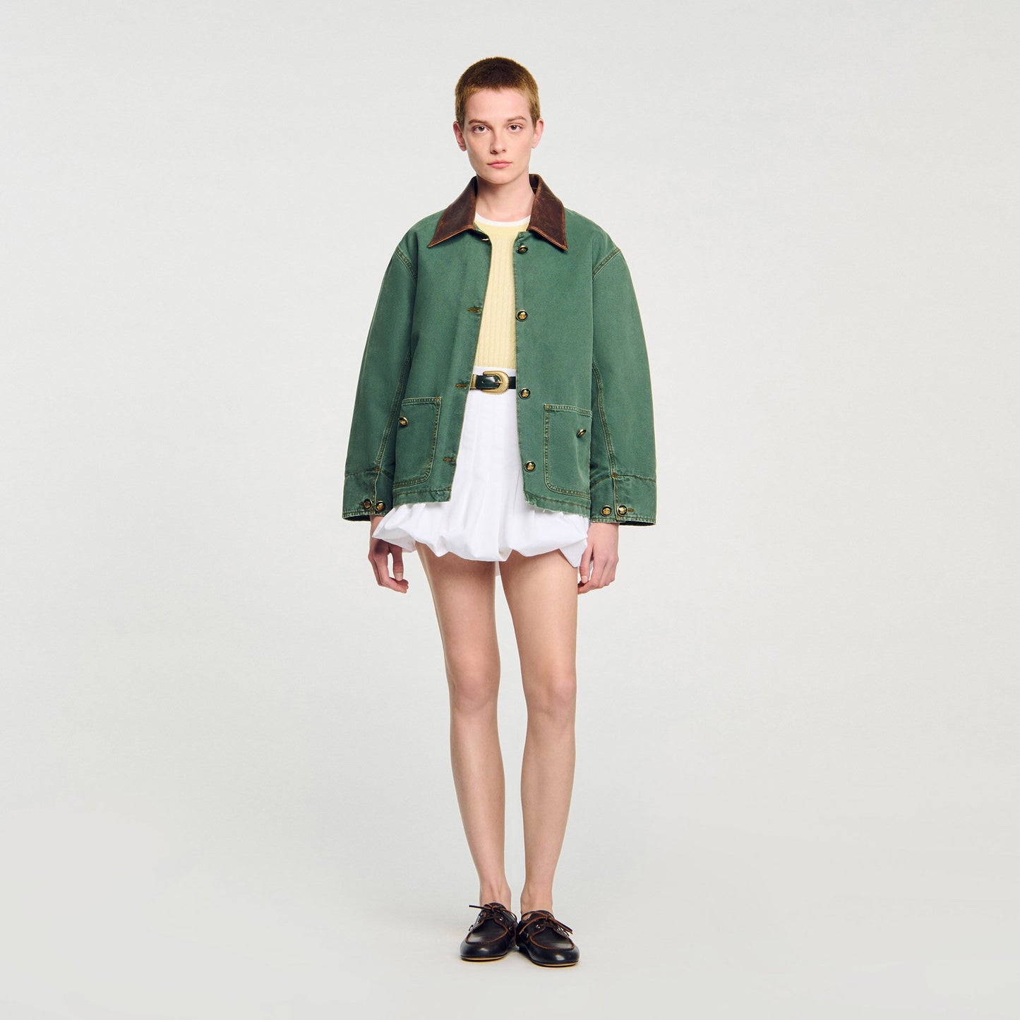 Sandro Workwear Jacket Dark Green
