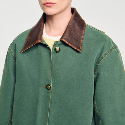Sandro Workwear Jacket Dark Green