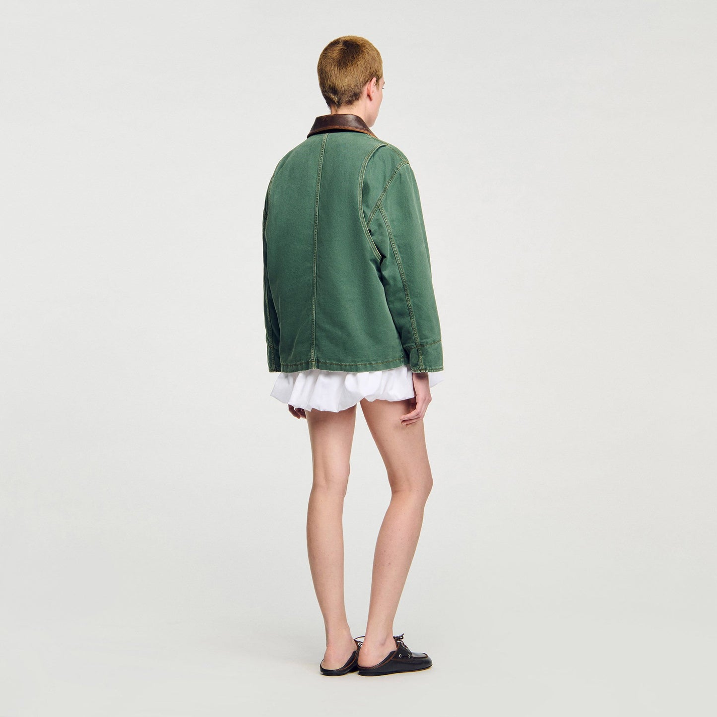 Sandro Workwear Jacket Dark Green