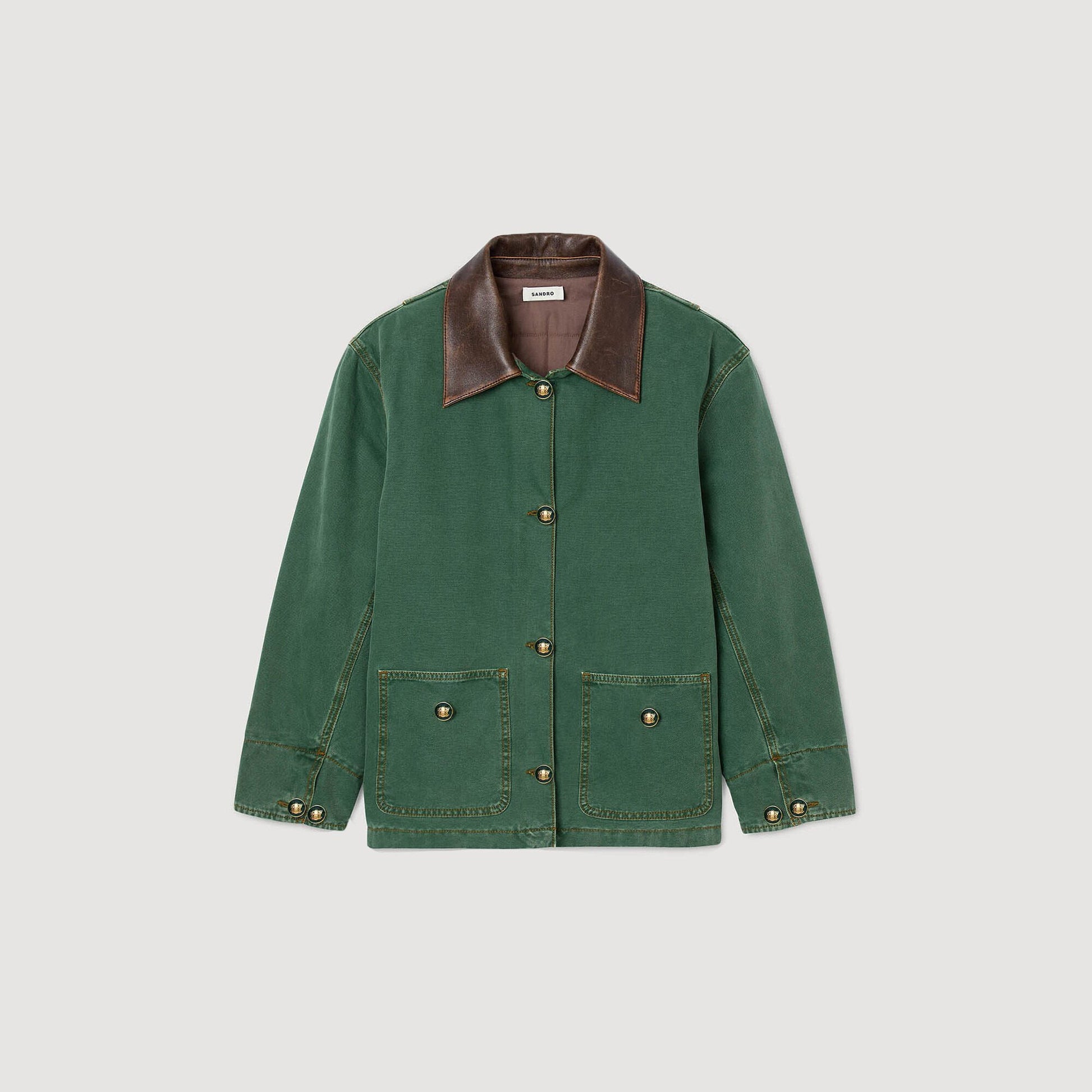 Sandro Workwear Jacket Dark Green