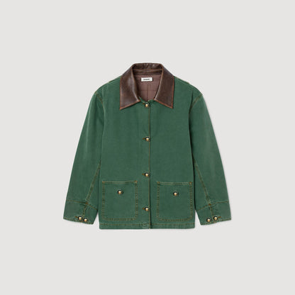 Sandro Workwear Jacket Dark Green