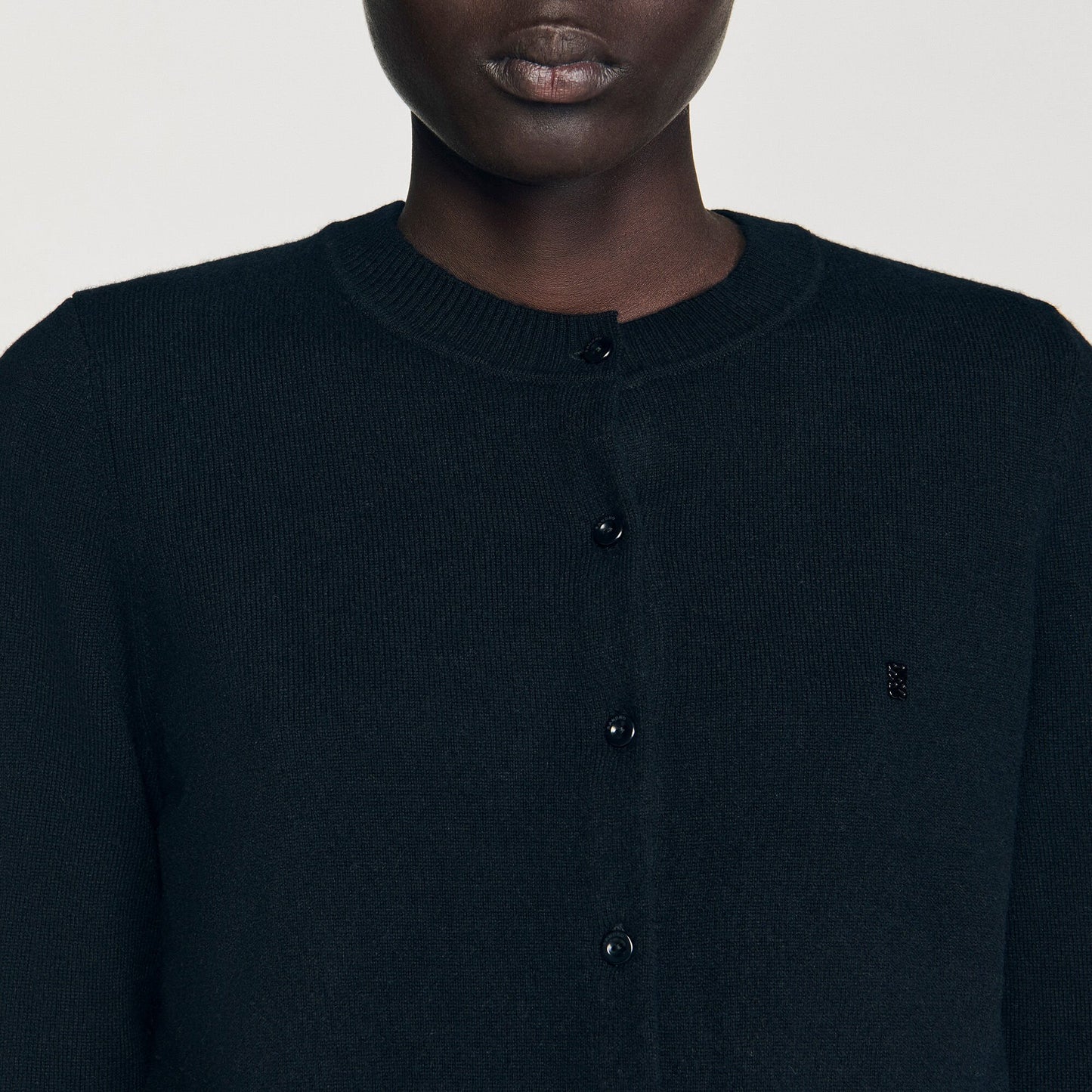 Sandro Ruffled cardigan Black