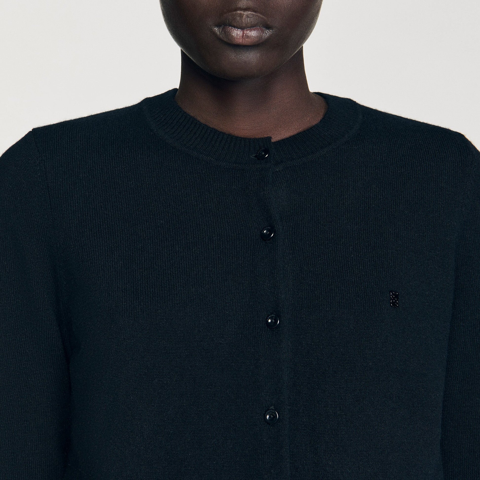 Sandro Ruffled cardigan Black
